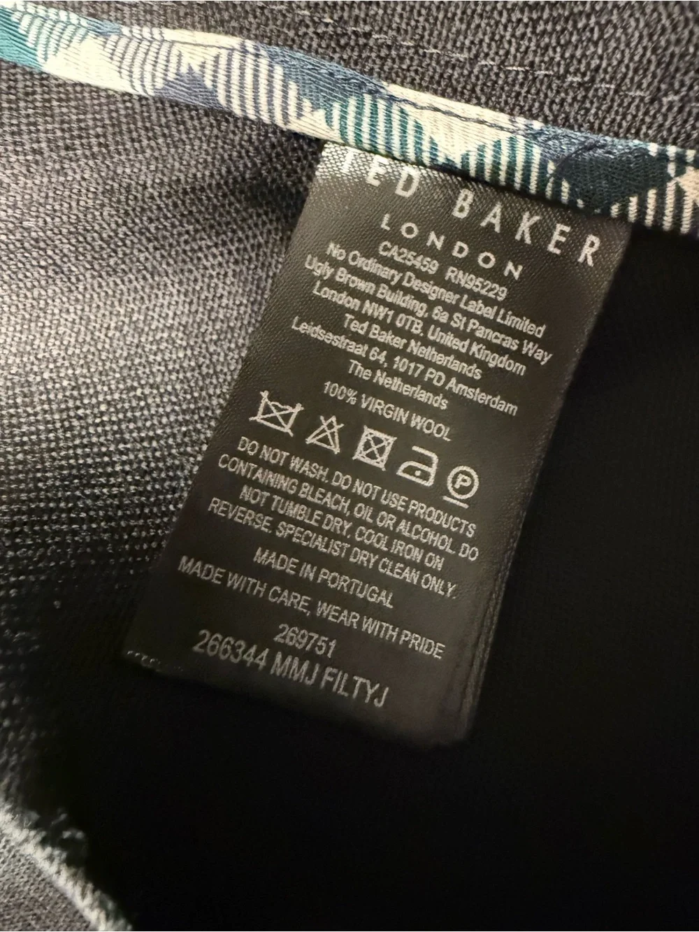 Ted Baker Virgin Wool Men's Black Utility Jacket - Modern Workwear
